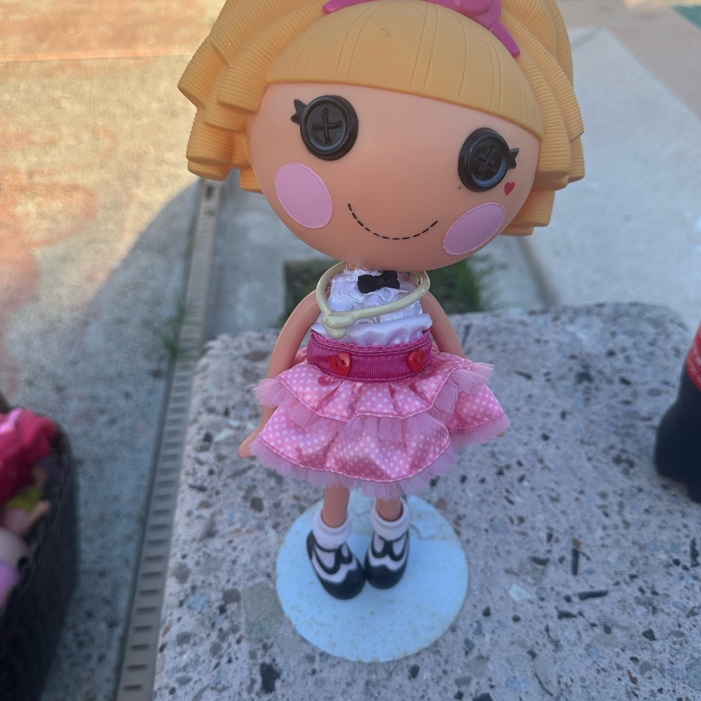 Adorable Pink Button-Eyed Doll